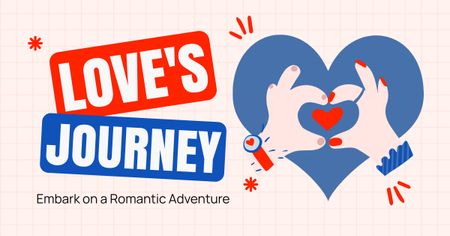 Unlocking Hearts in Love Journey Facebook AD Design Template