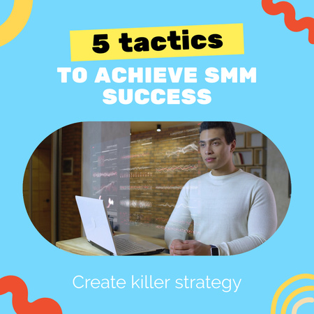 Essential Set Of Tactics For Successful SMM Animated Post Design Template