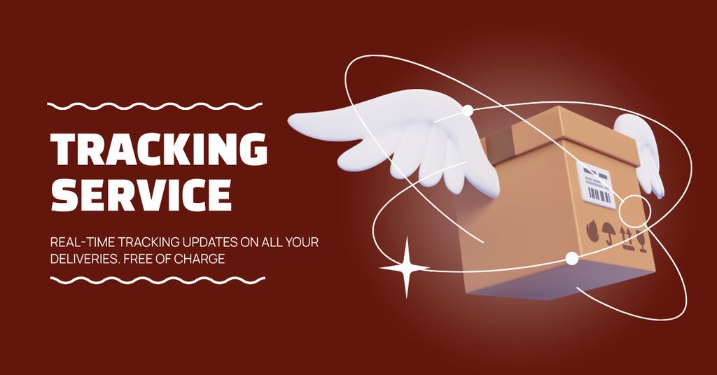 Delivery Tracking and Courier Assistance Facebook AD Design Template