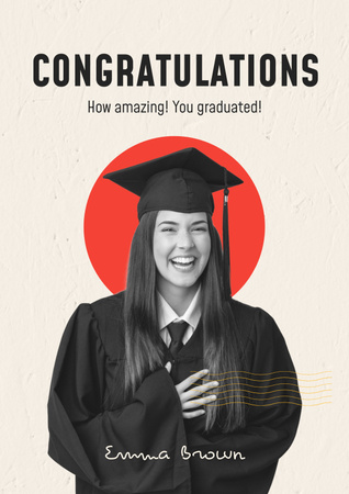 Platilla de diseño Greeting for Graduator Poster