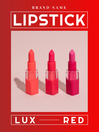 Modèle de visuel Offre spéciale de rouges à lèvres féminins - Poster US