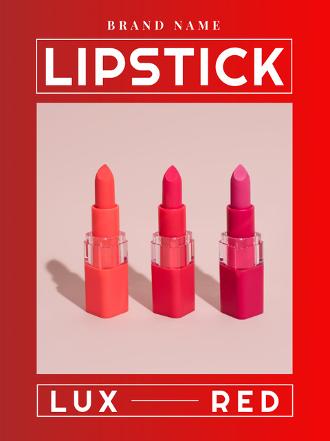 Special Offer of Female Lipsticks Poster US Šablona návrhu