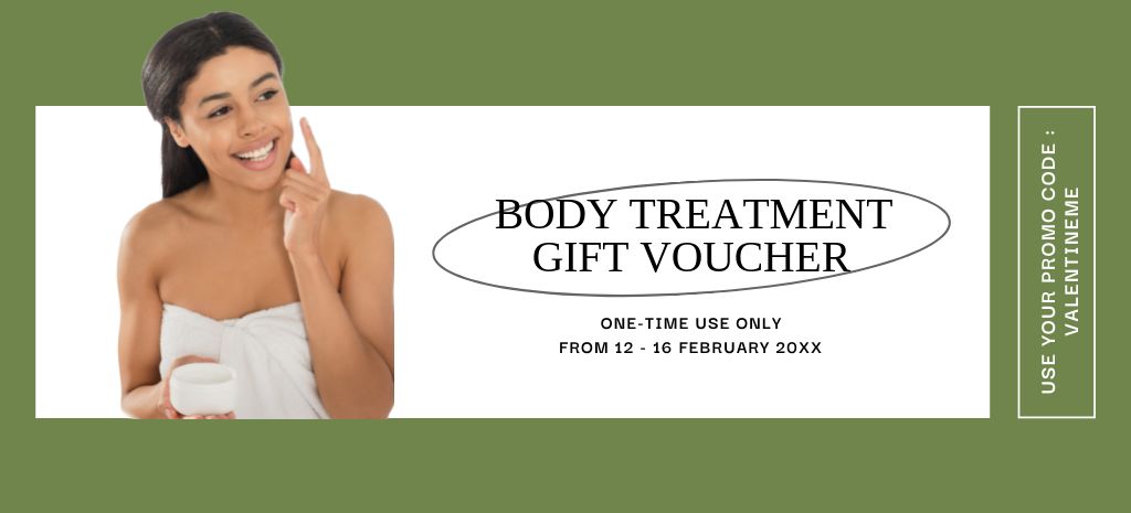 Best Body Treatment Services Offer Coupon 3.75x8.25inデザインテンプレート