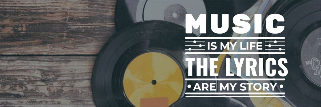 Musical and Song Art Inspirational Motto Twitter – шаблон для дизайна