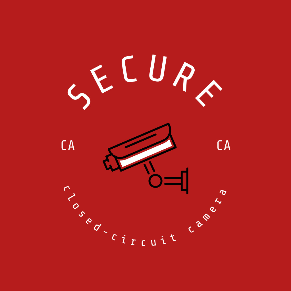 Modèle de visuel Security Camera - Logo