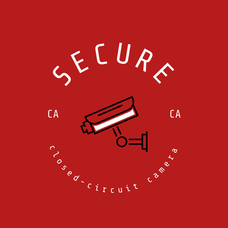 Modèle de visuel caméra de sécurité - Logo