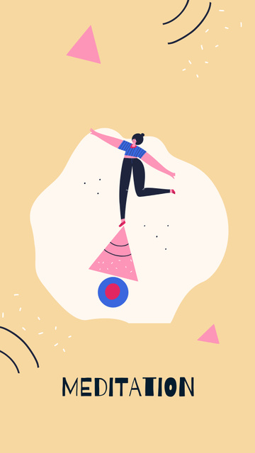 Designvorlage Yoga and Stretching exercises benefits für Instagram Highlight Cover