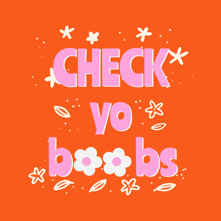Template di design Motivazione per la consapevolezza del check-up del cancro al seno Animated Post