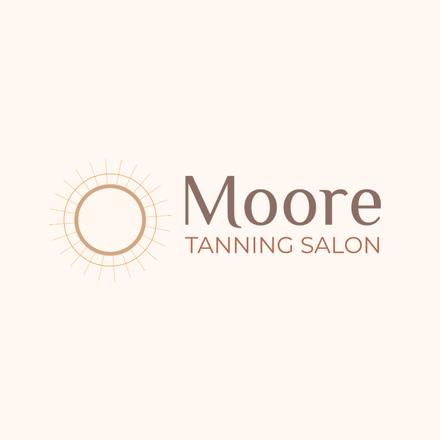 Modèle de visuel Simple Tanning Salon Emblem - Animated Logo