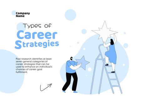 Platilla de diseño Types of Career Strategies Presentation