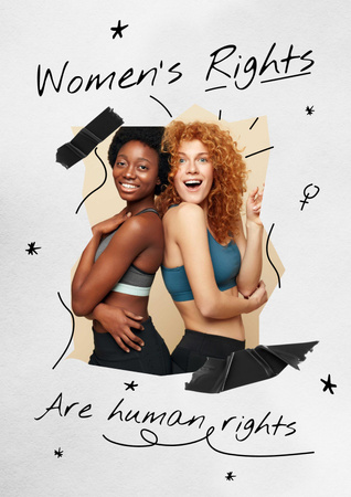 Szablon projektu Awareness about Women's Rights Poster