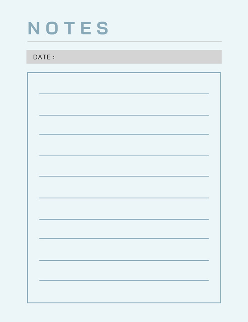 Szablon projektu Minimalist Daily Planner in White Notepad 107x139mm