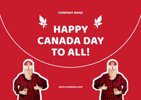Canada Day Greetings Card Tasarım Şablonu