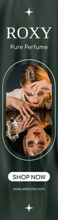 Ontwerpsjabloon van Skyscraper van Perfume Ad with Gorgeous Woman