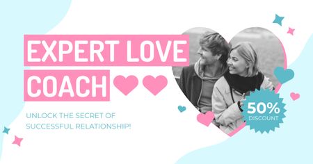 Love Coach Share Keys to Relationship Success Facebook AD Design Template