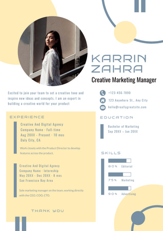 Work Experience in Creative Agency Resume Design Template