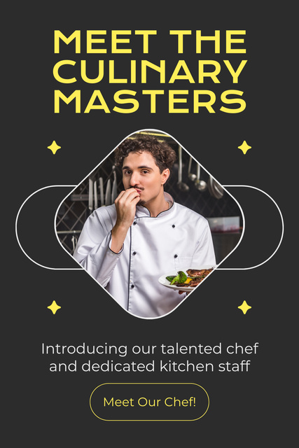 Plantilla de diseño de Catering Services with Culinary Masters Pinterest 