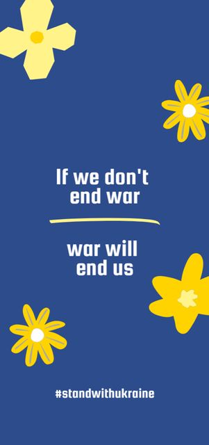 If We Don't End War,War Will End Us Quote Flyer DIN Large Design Template