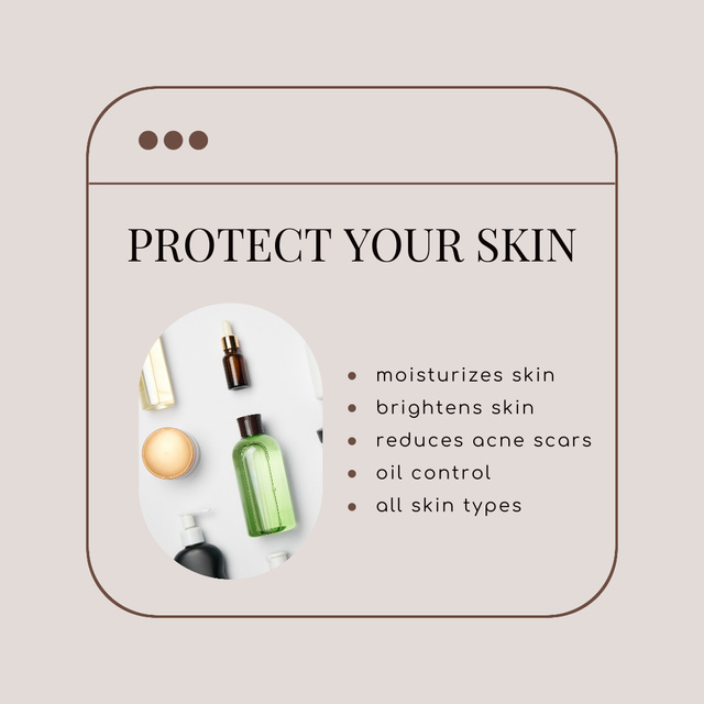 Ontwerpsjabloon van Instagram van Women's Skin Care Offer