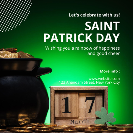 Designvorlage Saint Patrick's Day für Instagram