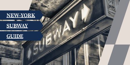 Designvorlage Subway Tourist Guide With Sign für Image