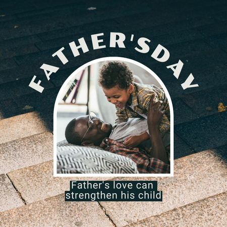 Fun Son and Dad on Father’s Day Instagram Design Template