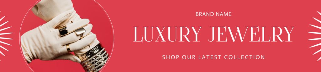 Plantilla de diseño de Woman wearing Luxury Jewelry Ebay Store Billboard 