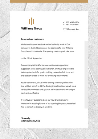 Business company official event invitation Letterhead – шаблон для дизайну