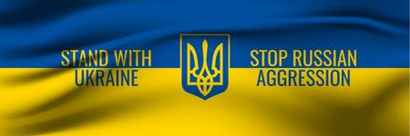 Designvorlage stand mit ukraine für Twitter