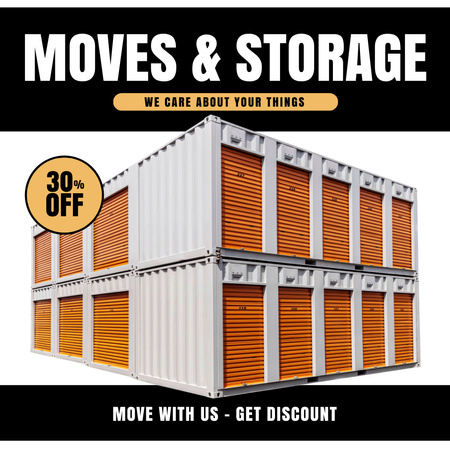 Special Discount on Moving & Storage Service Instagram Design Template