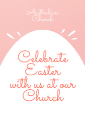 Church Easter Celebration Announcement in Pink