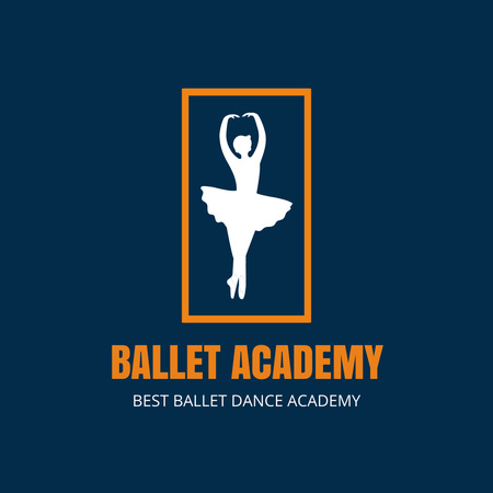 A Balettakadémia hirdetése Animated Logo tervezősablon