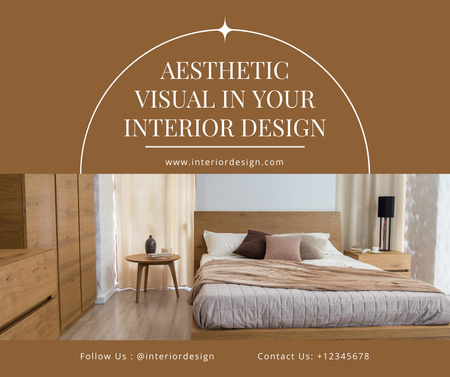 Aesthetic Visual in Interior Design Facebook Design Template