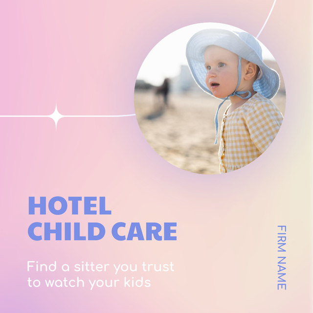 Ontwerpsjabloon van Instagram van Childminding Services Offer at Hotel