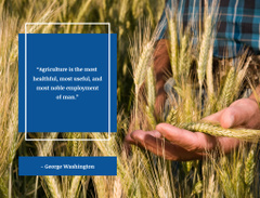 Quote About Agriculture with Wheat