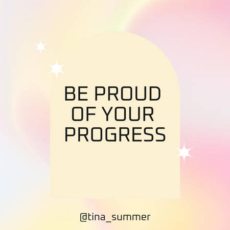 Inspirational Phrase on Pink Gradient Instagram tervezősablon