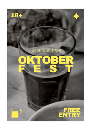 Oktoberfest Celebration Announcement Flyer A7 Design Template