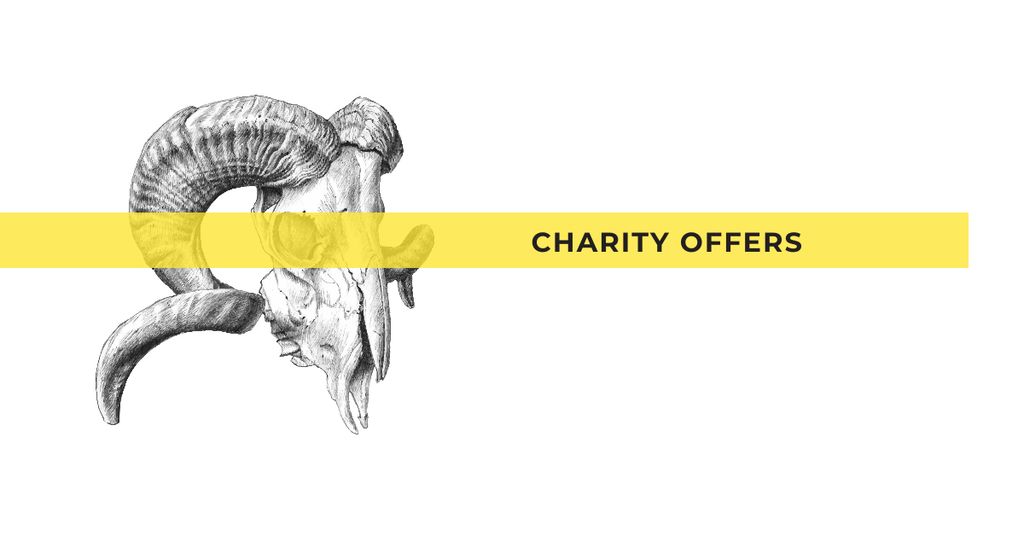 Charity Ad with Illustration of Animal Skull Facebook AD Design Template