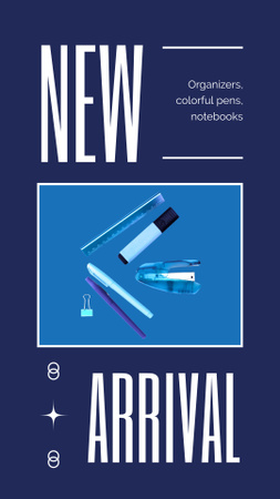 Ad of New Arrival in Stationery Shop Instagram Story Design Template