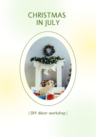 Plantilla de diseño de Decorating Workshop Services for Christmas in July Postcard A5 Vertical 