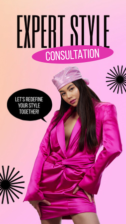 Promoting Expert In Style Consultation Instagram Video Story – шаблон для дизайна