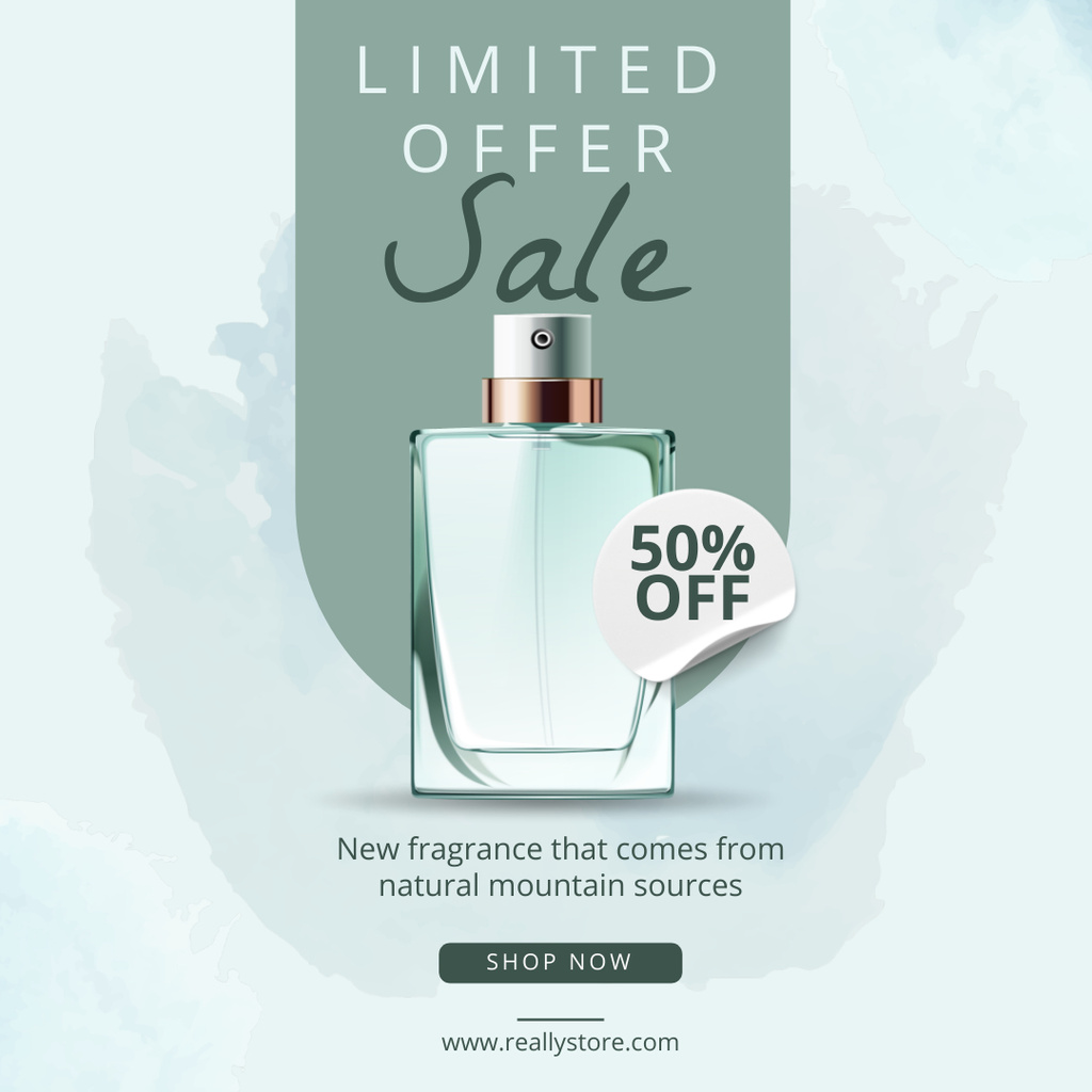 New Fragrance Product Sale Offer Instagram tervezősablon