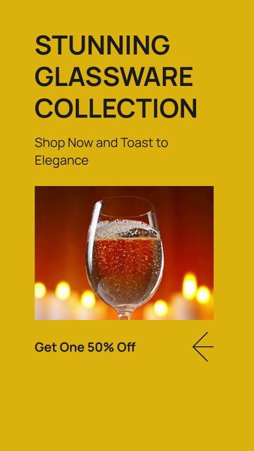 Special Offer of Stunning Glassware Collection TikTok Video Design Template