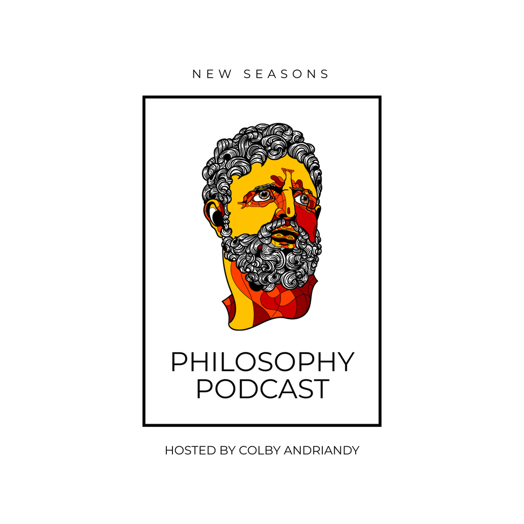 Ontwerpsjabloon van Podcast Cover van Philosophy Podcast Cover with Colorful Illustration