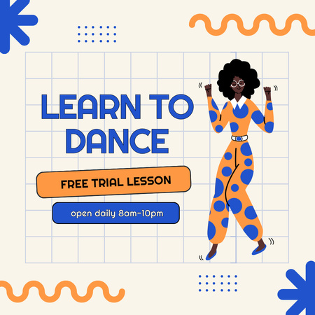 Plantilla de diseño de Sesión de prueba gratuita de Dance Learning Instagram 
