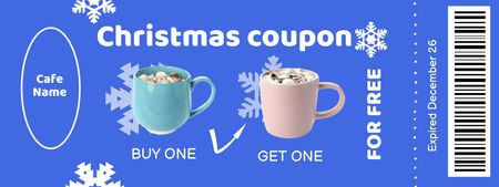 Christmas Hot Drinks Offer Coupon Design Template