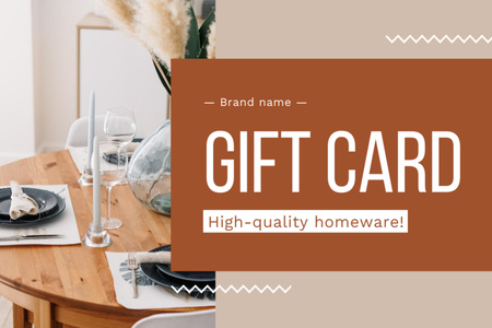 High-Quality Home Decor And Homewares Gift Voucher Gift Certificate Design Template