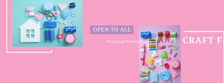 Platilla de diseño Craft fair in Pittsburgh Facebook cover