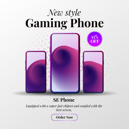 Platilla de diseño Offers New Style Gaming Smartphones Instagram