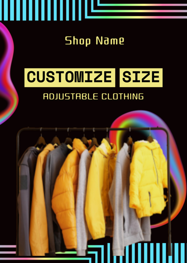 Template di design Offer of Stylish Adjustable Clothing Flayer